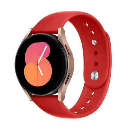 EIHAIHIS Soft Breathable Silicone Strap Compatible with Samsung Galaxy watch 5/4 44mm 40mm/Watch 5 Pro 45mm/LTE 44mm, 20mm Sport Silicone Wristband for Galaxy Watch 4 Classic 46mm 42mm - Red