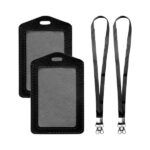 2PCS Id Badge Holder, Pass Holder Lanyard with Card Holder Lanyards for Neck with Card Holder Travel Card