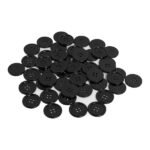 100pcs Round Black Resin Button 11.5mm 4 Holes Sewing Buttons for Garment DIY Sewing Clothing Accessories