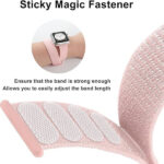 EIHAIHIS Double Tour Braided Solo Loop for Apple Watch Strap 38mm 40mm 41mm 42mm 44mm 45mm 49mm, Adjustable Elastic Replacement Band for iWatch Series 8 Ultra 7 6 SE 5 4 3 2 1, Pearl Pink - Image 2