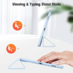 FINTIE SlimShell Case for Samsung Galaxy Tab S6 Lite 10.4 Inch 2024/2022/ 2020, Lightweight Stand Translucent Frosted Back Cover with S Pen Holder, Auto Wake/Sleep, Blue - Image 5