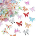 Airssory 100 pcs 10 Styles Spring Butterfly Resin Cabochon with Cute Insect 3D No Hole Beads for DIY Jewellery Making Embellishment Craft Art Nail