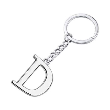 Tibond Initial Keychains Black Heart Keyrings for Boys Girls Women Man, Personalized Alphabet A-Z Key ring Gift for Friends Sister Brothers Dad Mum on Graduation Birthday Christmas Anniversary (D)