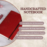 AUROVILLE PAPERS Handcrafted Eucalyptus Leaf Imprint 80-Page Pocket Travel Mini Diary Notebook â€“ 8 x 13 Cms with Elastic Closure, Perfect Planner, Journaling, and Sketching - (Any One Design) - Image 2