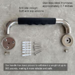 13Inch Bathroom Grab Rail, Anti-Slip Grab Bar Rail 304 Stainless Steel Shower Safety Handle Disability Aids Handrail for Kitchen Bedroom Bathtub Shower Steps - Image 3