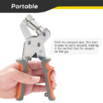 DASBET Grommet Handheld Hole Punch Plier | Portable Handheld Grommet Pliers Hand Press Tool with 500pcs Grommets of 3/8 Inch (10mm) Silver Eyelets - Image 2