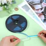 GORGECRAFT 6M Mildewproof Gap Tape 8mm Decorative Sealing Tape Self Adhesive Sealant Tile Edging Trim Waterproof Caulk Strip for Ceiling Stove Sink Wall Corner Baseboard Floor Decor, Silver - Image 3