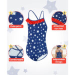 Gogokids Baby Girls Swimsuit Summer one-Piece Swimsuits Ruffle Swimwear with Straps 1-6 Years - Image 3