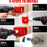 Door Lock Installation Kit, Suitable for 1-3/8" - 1-3/4" (35mm-43mm) Door Thickness, with Carbon Steel Door Lock Hole Saw - Image 3