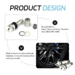 Clamp-in Valve Stem for TPMS Tyre Pressure Monitoring System, 4Pcs Pressure Monitoring Sensor Valve Stems Replacements Anti-Explosion Tire Valve Stem Tool for Cars - Image 2