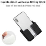 CIOUYAOS 4PCS Wall Mount Phone Holder with Adhesive, Charging Stand Holders with Data Cable Receiving Hole, Multipurpose Control Storage Box for Waterproof Shower, Bed, Bedside Shelf (Black) - Image 3