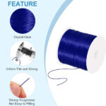 PATIKIL Elastic String for Bracelets, 0.8mm x 131-Yard Stretchy Bracelet String Stretch Bead Cord for Seed Beads, Jewelry and Bracelets Making, Dark Blue - Image 2