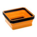 sourcing map Foldable Magnetic Bowl 4.3" Bowl Diameter Collapsible Small Metal Parts Tool Tray Holder Plastic Parts Organizing Cup for Fixing Screw Bolts Nuts Washers Pins, Orange - Image 3