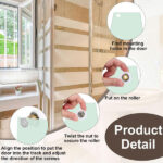 sourcing map Shower Door Rollers Wheels, 20mm Diameter Bathroom Glass Shower Door Replacement Parts Runner Sliding Roller for Bathroom Glass Doors Kitchen Drawers, (White, Pack of 4) - Image 3