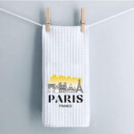 KUIYAI Paris Travel Gift Paris City Skyline Paris Kitchen Towel Office Towel Housewarming Gift (paris towel) - Image 3