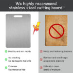 Titanium Cutting Board, Dual-Sided Food Grade Stainless Steel Titanium Alloy Multifunctional Chopping Board for Kitchen, Meat Bread Vegetables and Fruits - Image 3