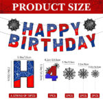 24PCS Spider Web Party Balloons Decorations Kits, Spider Theme Happy Birthday Banner Number 4 Foil Balloon Sets, 4th Birthday Party Decoration Supplies for Children's (4th) - Image 3