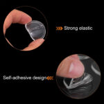 sourcing map 48 Pcs Drum Dampeners Gel Pads Silicone Mute Pads Drum Silencers Drum Dampeners Moon Gels Clear 30x25x3mm for Drums Cymbals Tone Control - Image 2