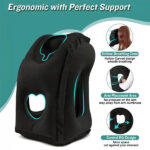 MetalNuts Inflatable-Airplane-Sleeping Travel Pillow Support Headrest - Portable Inflatable Neck Pillow for Travel,for Sleeping on Plane, Train, Home, and Office | Travel Essentials - Image 5
