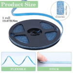 GORGECRAFT 6M Mildewproof Gap Tape 8mm Decorative Sealing Tape Self Adhesive Sealant Tile Edging Trim Waterproof Caulk Strip for Ceiling Stove Sink Wall Corner Baseboard Floor Decor, Silver - Image 4