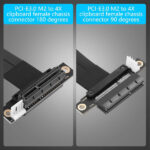 CERRXIAN M.2 NGFF NVMe M Key to PCIE 3.0 4X Graphics Card Riser Adapter Card M.2 Key M to PCI-E 4X Extension Cable (180°) - Image 3