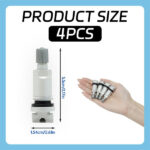 Clamp-in Valve Stem for TPMS Tyre Pressure Monitoring System, 4Pcs Pressure Monitoring Sensor Valve Stems Replacements Anti-Explosion Tire Valve Stem Tool for Cars - Image 3