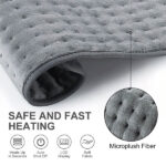 Heat Pad for Back Pain Relief Electric Heating Pads with 6 Temperatures Soft Detachable Heat Pad for Man Women - Image 2