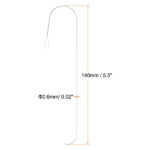 sourcing map 4pcs Big Eye Beading Pin 5.5 Inch Stainless Steel Long Curved Beading Needles Embroidery Sewing Needle with Handle - Image 3