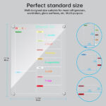 Ninyoon Weekly Calendar Meal Planner for Fridge, Magnetic Acrylic Fridge Menu Dry Erase Board with 6 Markers 6 Hanging Hardware 6 Gaskets - 1 Set (Clear - 11.8x15.7 - Weekly) - Image 2