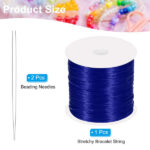 PATIKIL Elastic String for Bracelets, 0.8mm x 131-Yard Stretchy Bracelet String Stretch Bead Cord for Seed Beads, Jewelry and Bracelets Making, Dark Blue - Image 3