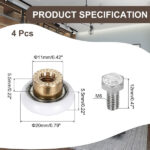 sourcing map Shower Door Rollers Wheels, 20mm Diameter Bathroom Glass Shower Door Replacement Parts Runner Sliding Roller for Bathroom Glass Doors Kitchen Drawers, (White, Pack of 4) - Image 2