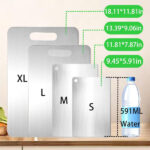 Titanium Cutting Board, Dual-Sided Food Grade Stainless Steel Titanium Alloy Multifunctional Chopping Board for Kitchen, Meat Bread Vegetables and Fruits - Image 4
