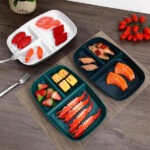 Divided Dinner Plate Portion Control Stackable Design - Image 3