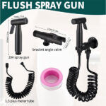 Jet Spray for Toilet, Bidet Sprayer Stainless Steel Douche Spray Handheld with Hose High Pressure Toilet Shower Spray for Pet Bath Personal Hygiene - Image 2
