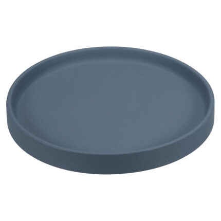 PATIKIL 8.9 Inch Round Ceramic Plant Saucer, Plant Saucer Tray Flower Planter Drip Tray for Indoors Outdoors Patio Balcony, Dark Blue