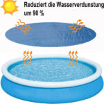 WINOK Round Swimming Pool Cover, Anti Dust Rainproof, Easy Set, UV Resistant, Blue (12 FT) - Image 4