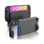 Nintendo Switch 2 (2025) Protective Case with Anti-Slip Handle – White/Rock Hand Art