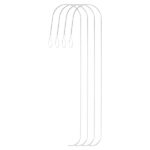 sourcing map 4pcs Big Eye Beading Pin 5.5 Inch Stainless Steel Long Curved Beading Needles Embroidery Sewing Needle with Handle