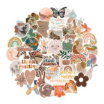 50 Pcs Cute Inspirational Stickers, Positive Motivational Stickers Waterproof Positive Laptop Sticker for Water Bottle, Laptop, Skateboard, Water Bottles, Phone, Guitar ect