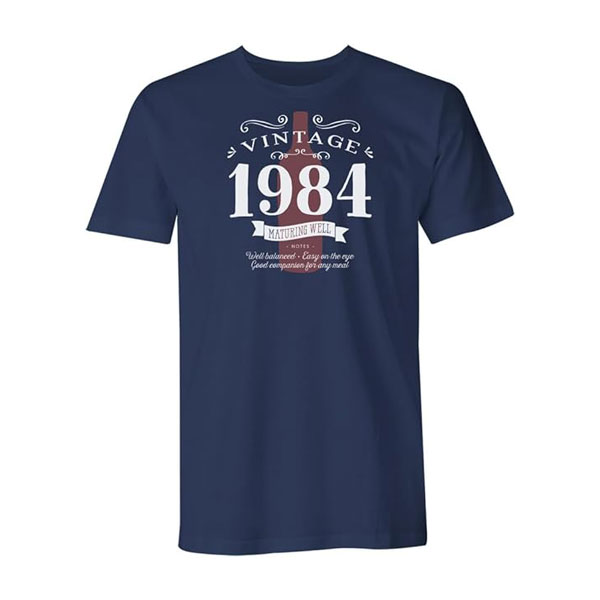 3 D Design Invent Print! 40th Birthday T-Shirt for Men Gift Idea Keepsake Tee T Shirt Present for Age 40 Year Old (UK, Alpha, M, Regular, Regular, Navy) - Image 1