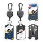 2PCS Id Badge Holder, Pass Holder Lanyard with Card Holder Lanyards for Neck with Card Holder Travel Card