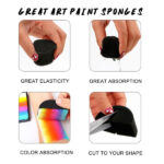 Bowitzki Face Paint Sponges Face Painting Half Moon Black Sponges High 12 Pieces for Art Work and Body Paint - Image 4