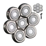 Silver Head Shaver Replacement Heads,Universal Replacement Blade Head Shaver for Men,7D Bald Shaver Replacement Head, IPX7 Waterproof