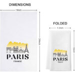 KUIYAI Paris Travel Gift Paris City Skyline Paris Kitchen Towel Office Towel Housewarming Gift (paris towel) - Image 5