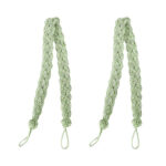 sourcing map 2 Pack Curtain Tiebacks 23 Inch Curtain Holdbacks Window Tassels Tie Backs Clips Decorative Rope Curtain Holdback Holder, Green