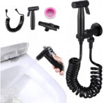 Jet Spray for Toilet, Bidet Sprayer Stainless Steel Douche Spray Handheld with Hose High Pressure Toilet Shower Spray for Pet Bath Personal Hygiene