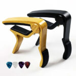 Guitar Capo for Acoustic & Electric Guitars 2-Pack – Black & Natural Wood