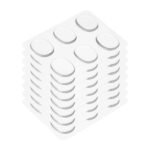 sourcing map 48 Pcs Drum Dampeners Gel Pads Silicone Mute Pads Drum Silencers Drum Dampeners Moon Gels Clear 30x25x3mm for Drums Cymbals Tone Control