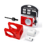 Door Lock Installation Kit, Suitable for 1-3/8" - 1-3/4" (35mm-43mm) Door Thickness, with Carbon Steel Door Lock Hole Saw