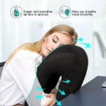MetalNuts Inflatable-Airplane-Sleeping Travel Pillow Support Headrest - Portable Inflatable Neck Pillow for Travel,for Sleeping on Plane, Train, Home, and Office | Travel Essentials - Image 4
